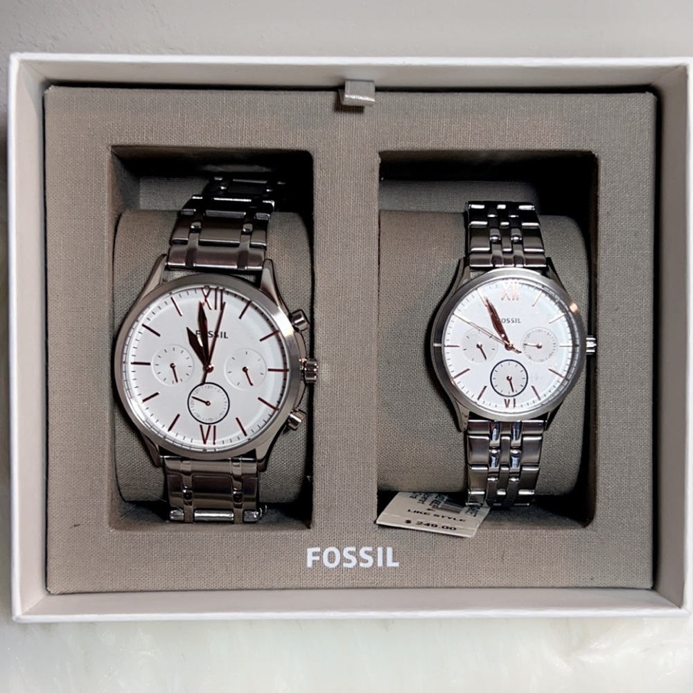 Fossil Couples Watch Gift Set His and Hers